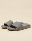 Ciabatte Slides Uomo con Fascia Testurizzata – Comfort Premium - Grigio
