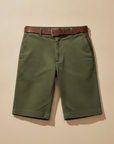 Bermuda Chino Uomo in Cotone – Eleganti e Versatili per l'Estate - Verde Militare