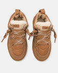 UGG Lowmel Chestnut sneakers bambino in pelle scamosciata marrone chestnut, vista posteriore