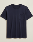 T-shirt Uomo con Taschino – Dettaglio Casual Pratico - Blu Navy