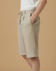 Pantaloncini Uomo in Misto Lino – Leggeri e Traspiranti - vista laterale