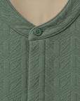 Completo Coordinato Uomo Camicia Jacquard Geometrico e Pantaloncini - dettaglio
