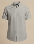 Camicia Uomo Oxford Manica Corta – Versatile ed Elegante Estiva - Grigio