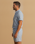 Completo Coordinato Uomo Camicia Gingham e Pantaloncini - vista laterale