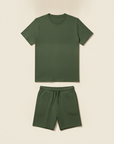 Completo Coordinato Uomo T-shirt e Pantaloncini - Verde Militare
