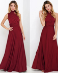 Abito lungo donna in tessuto leggero, convertibile infinity — vista 6