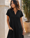 Abito Donna Estivo Sherry – Abito Midi Scollo a V Elegante, Taglio Fluido Bohemien per Vacanze e Matrimonio