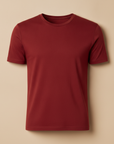 T-shirt Uomo Girocollo Slim Fit – Vestibilità Aderente Moderna - Rosso