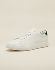 Sneakers Uomo Bianche con Suola Ecru – Look Pulito e Naturale - Bianco e Verde
