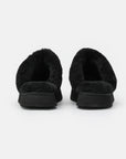 UGG Disquette Black sabot donna in pelle scamosciata e montone nero, vista posteriore