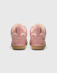 UGG Lowmel Pink Dawn sneakers bambino in pelle scamosciata rosa, dettaglio suola