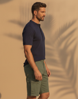 Bermuda Cargo Uomo in Cotone – Tasche Laterali Pratiche - vista laterale