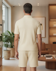 Completo Coordinato Uomo Camicia Bowling e Pantaloncini - vista posteriore
