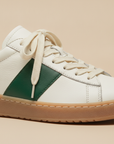 Sneakers Uomo Tennis Vintage Verde – Rétro Elegante Anni '70 - dettaglio