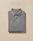 Polo Uomo Vintage Lavata – Effetto Slavato Casual Rétro - Grigio Slavato