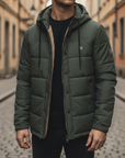 Piumino Uomo Riscaldato con Cappuccio
