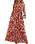 Jensy Vestito Midi Donna – Vestito A-Line Fluido con Tasche, Vita Impero e Taglio Elegante Estivo