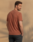 T-shirt Uomo Tinta in Capo Vintage – Colori Slavati Autentici - vista posteriore