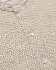 Completo Coordinato Uomo Camicia Lino a Spina e Pantaloncini - dettaglio