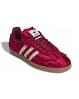 Adidas Samba Satin Power Red x Caroline Hu sneakers basse uomo e donna in rosso - vista frontale