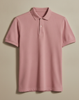 Polo Uomo in Piqué con Colletto Ampio – Stile Classico Premium - Rosa Cipria