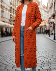 Cardigan Donna Lungo Maglia Spessa Bohémien