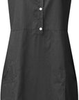 Vestito Nina Donna – Vestito Mini in Lino con Scollo Rotondo, Senza Maniche, Taglio Fluido con Tasche Estate