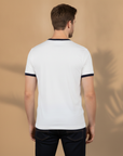 T-shirt Uomo con Bordi a Contrasto – Stile Ringer Rétro - vista posteriore