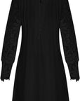 Vestito Donna Elegante Victoria – Vestito Corto in Pizzo con Scollo a V e Maniche Lunghe