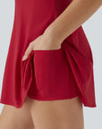 Vestito Mini Sportivo Elasticizzato per Donna – Pantaloncino Integrato Taglio Svasato