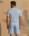 Completo Coordinato Uomo Camicia e Pantaloncini con Pinces - vista posteriore
