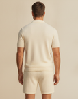 Completo Coordinato Uomo in Maglia Crochet e Pantaloncini - vista posteriore