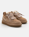 UGG Lowmel Sand sneakers bambino in pelle scamosciata beige sand, vista frontale