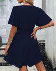 Vestito Midi Sofia Donna – Vestito Cache-Cœur Elegante con Maniche Lunghe