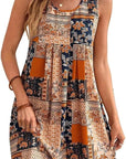 Luna Abito Donna – Abito Mini Floreale Senza Maniche Taglio Fluido Boho Estate