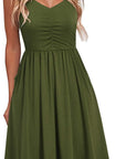 Vestito Lina Estate Donna – Vestito A-Line con Spalline Regolabili e Tasche Elegante