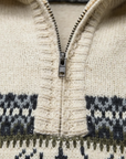 Maglione Uomo con Zip e Motivo Natalizio
