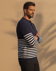 T-shirt Uomo a Righe Marinière – Stile Nautico Estivo - vista laterale