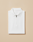 Polo Uomo Slim con Zip – Vestibilità Aderente e Moderna - Bianco