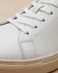 Sneakers Uomo Bianche con Suola Ecru – Look Pulito e Naturale - dettaglio