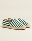 Espadrillas Uomo a Righe – Stile Mediterraneo Vivace - Verde e Bianco