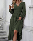 Vestito Donna Tierra Pois – Taglio A-Line, Scollo a V, Vita Alta Plissettata Elegante
