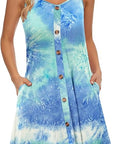 Gabbie Robe Été Donna – Spalline Sottili, Scollo a V e Tasche, Taglio Fluido Spiaggia