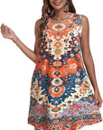 Vestito Estivo da Donna Léna – Vestito A-Line con Spalline, Scollo a V e Tasche, Lunghezza Media
