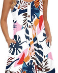 Gabbie Robe Été Donna – Spalline Sottili, Scollo a V e Tasche, Taglio Fluido Spiaggia