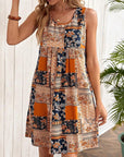 Luna Abito Donna – Abito Mini Floreale Senza Maniche Taglio Fluido Boho Estate