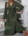 Vestito Donna Tierra Pois – Taglio A-Line, Scollo a V, Vita Alta Plissettata Elegante