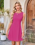 Vestito Lina Donna – Vestito Mini con Spalline Girocollo Taglio Aderente Elegante Y2K Estate