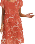 Aurora Abito Donna – Abito Floreale Bohemien Midi Volant Taglio Fluido Estate