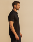 Polo Uomo Slim Fit in Cotone Elasticizzato – Vestibilità Aderente Moderna - vista laterale